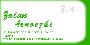 zalan arnoczki business card